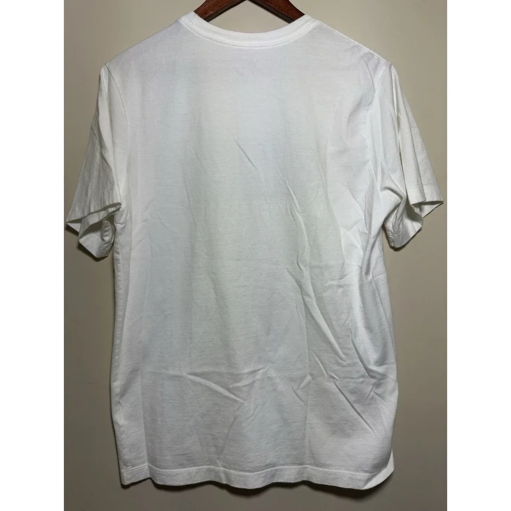 nike white embroidered Nike Tee Logo M